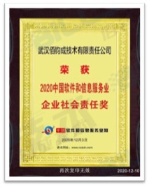 2020中國軟件和信息服務業企業社會責任獎獎牌